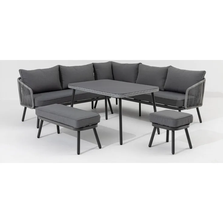 Gardissimo CENTO Eck Lounge Gartenmöbel Set Outdoor Rope Sitzgruppe