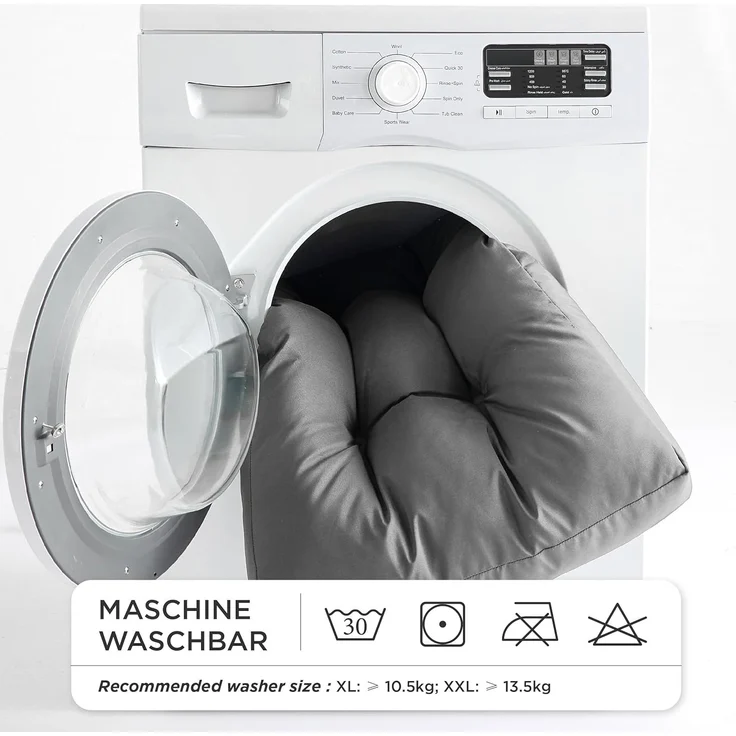 BEDSURE Hundekissen kleine Hunde waschbar - 76x50 cm Hundebett M für kleine, mittelgroße Hunde gepolstert Hundematte dunkelgrau in 10cm Höhe – Bild 5