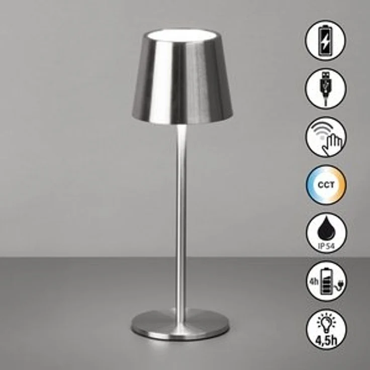 easy! BY FHL Außen-Tischleuchte Roxi, Dimmfunktion, Farbsteuerung, USB-Ladefunktion, LED fest integriert, Warmweiß, lange Leuchtdauer – Bild 5