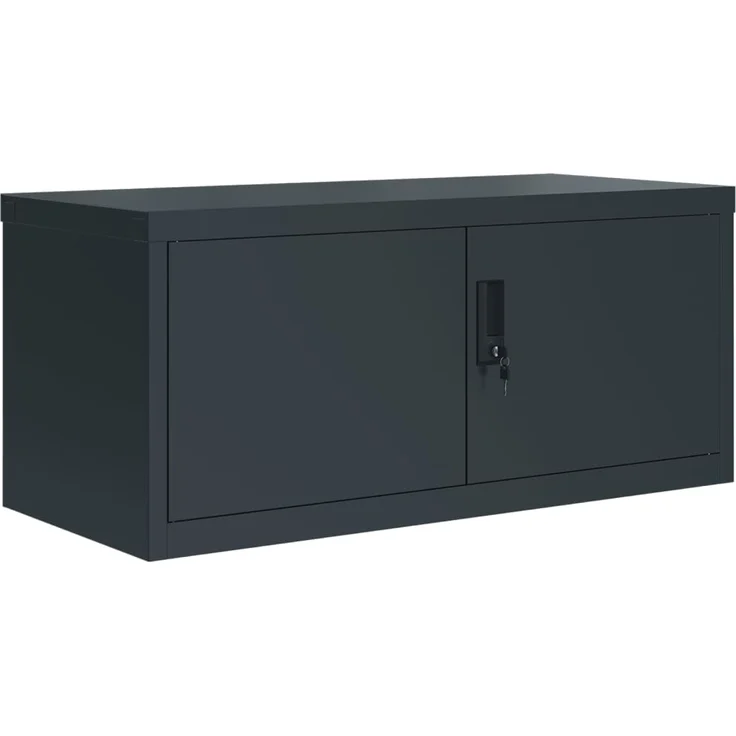 vidaXL Aktenschrank Anthrazit 90x40x130 cm Stahl 3188329 – Bild 2
