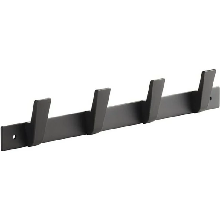 SO-TECH® Hakenleiste Blackline ALBUS schwarz pulverbeschichtet, (1 St), Länge 345 mm mit 4 Haken – Bild 4
