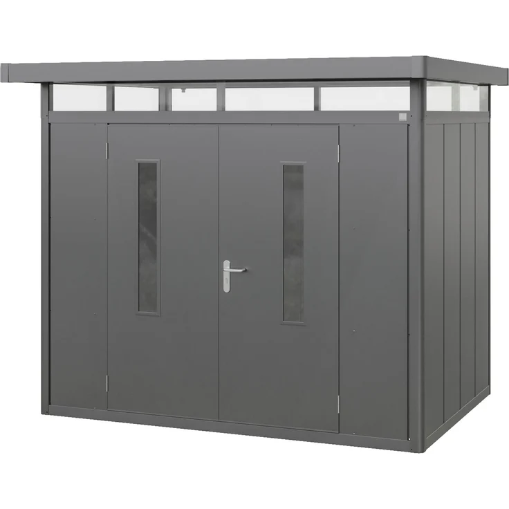 GFP Primeyard Gerätehaus Metall Gartenhaus 263x180x231 cm Geräteschuppen anthrazit – Bild 1