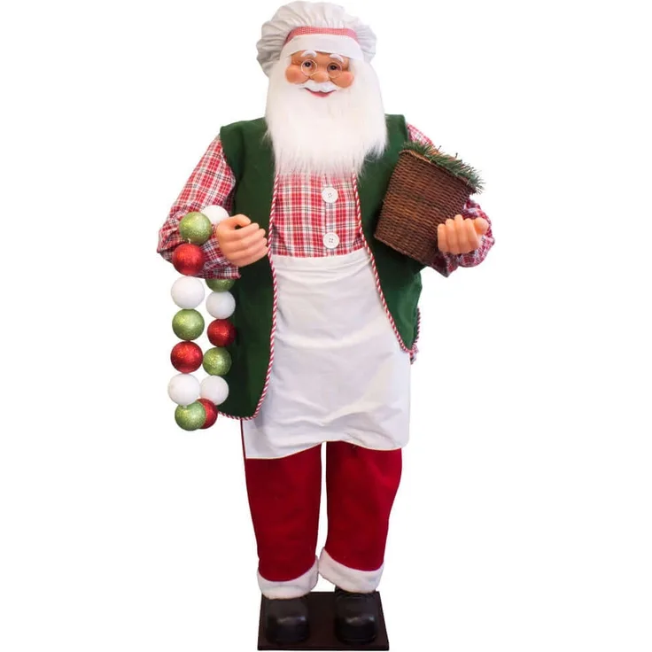 Von Hand gefertigter Weihnachtsmann Koch 150cm - für die richtige Festtagsstimmung