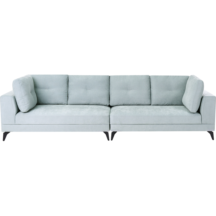 Sofa 4-Sitzer YURI Kunstleinen Hellblau