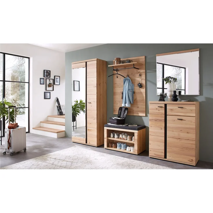 Schuhschrank Sonos, Echtholz, Holzwerkstoff, Holzfarben, 80 x 107 x 40 cm – Bild 6