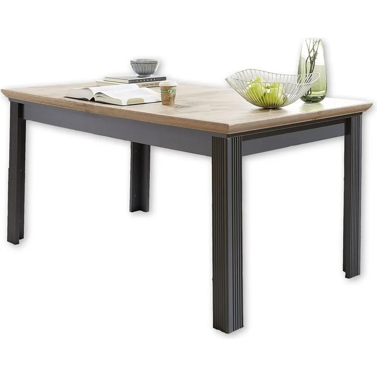 Esstisch JASMIN Küchentisch Tisch in graphit Artisan Eiche 160-220 cm
