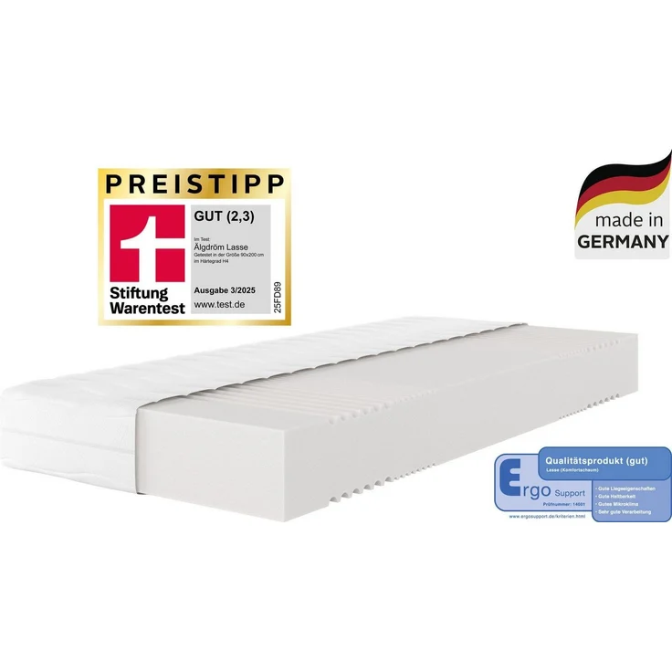 Komfortschaummatratze Lasse, Premiumqualität, 7 Zonen Matratze 90x200 cm, 140x200 cm, Älgdröm, 22 cm hoch, in H2/H3/H4, ergonomisch, atmungsaktiv, orthopädisch – Bild 5