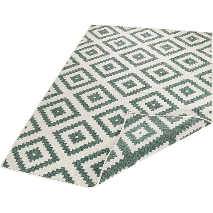 In- & Outdoor Teppich Malta Grün Creme - 120x170x0,5cm – Bild 2