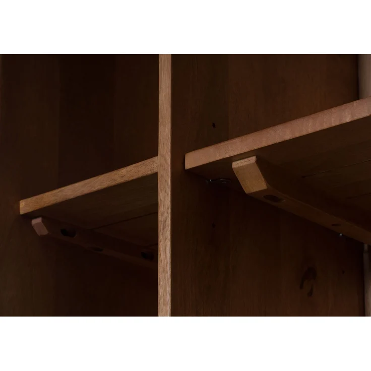 Schrank Mango/Seegras 70x40x200 hellbraun lackiert MIZUMI #111 – Bild 4