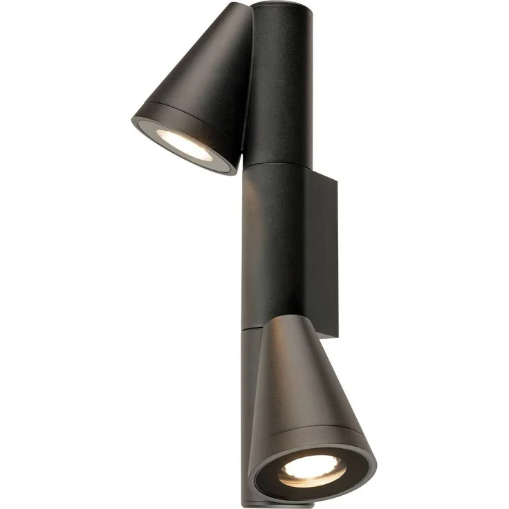 SLV T-TUBE, Wandaufbauleuchte, GU10, double, IP65, max. 10 W, schwarz - Stand-, Wand- und Deckenleuchten (Outdoor)