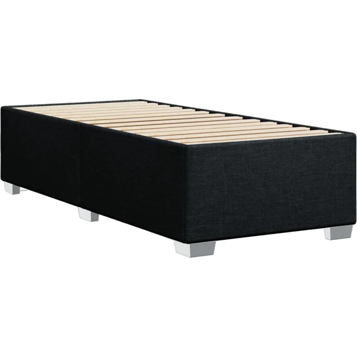 vidaXL Bettgestell ohne Matratze Schwarz 90x200 cm Stoff 3284445 – Bild 5