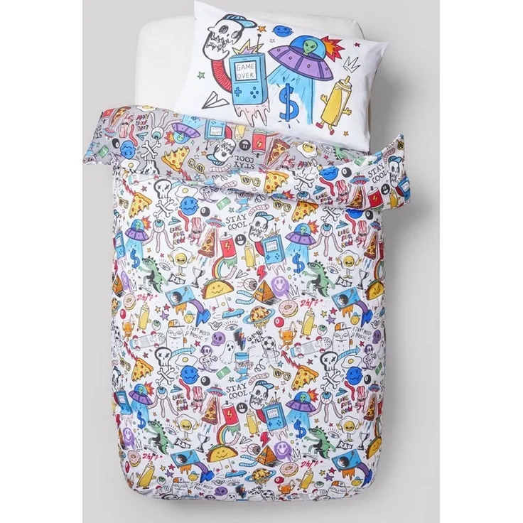 Next Bett-Set Bettbezug und Kissenbezug im Set, Bezug: Polyester (recycelt), Baumwolle