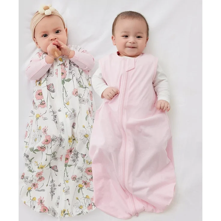Duomiaomiao 2er Pack Baby Schlafsack,0.5 Tog Ganzjahres Jungen Schlafsack, Leichter hochwertiger Baumwoll-Mädchen, geeignet für Kinder im Alter Von 6 Monaten bis 3 Jahren – Bild 2
