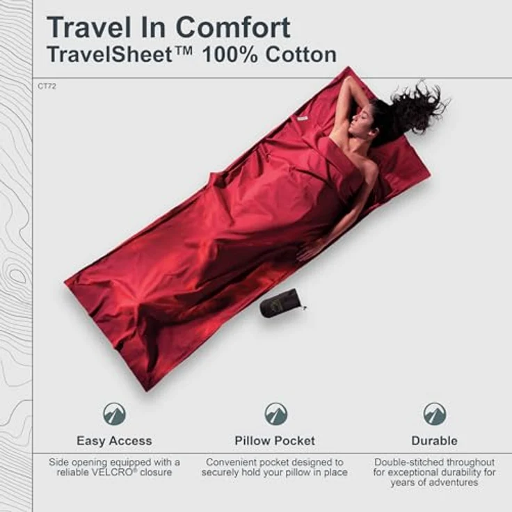 Cocoon Hüttenschlafsack Cocoon TravelSheet Baumwolle Hüttenschlafsack – Bild 3