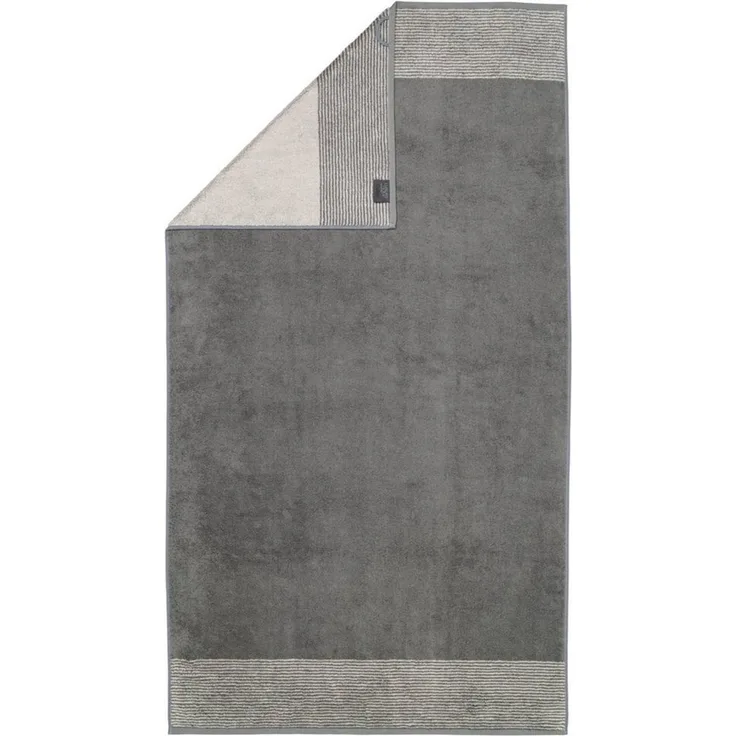 Cawö Luxury Home Handtücher Two-Tone 590 77 Schiefer Anthrazit 80 x 150 cm