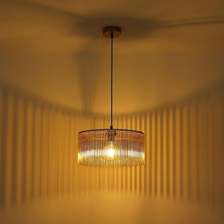 Pendelleuchte, rauchfarben, schwarz, D 35 cm – Bild 7