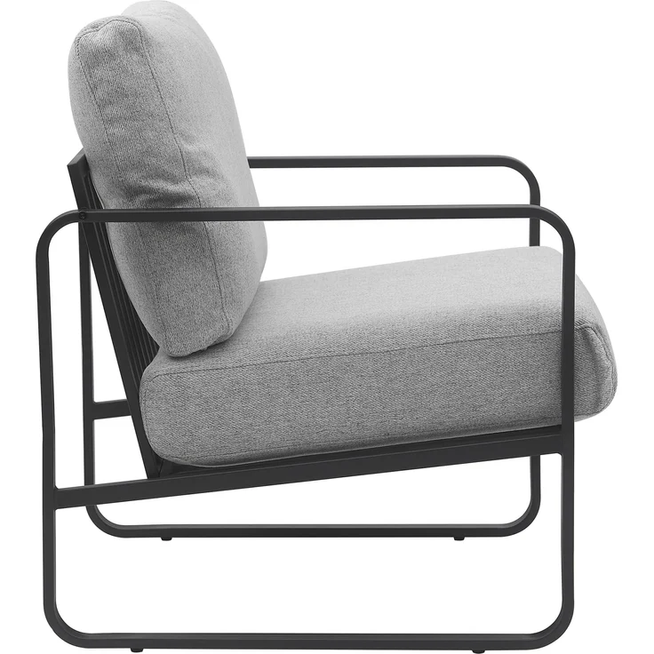 CLP Lounger Manea mit Metallgestell,hellgrau Stoff – Bild 4