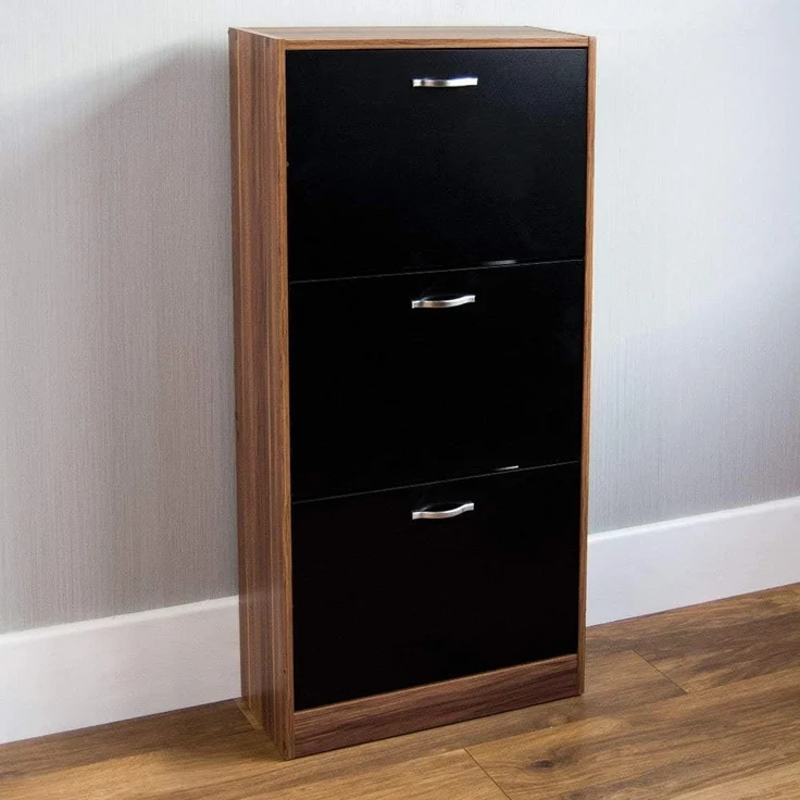 Vida Designs Schrank, Nussbaum, Walnussbraun/Schwarz – Bild 1