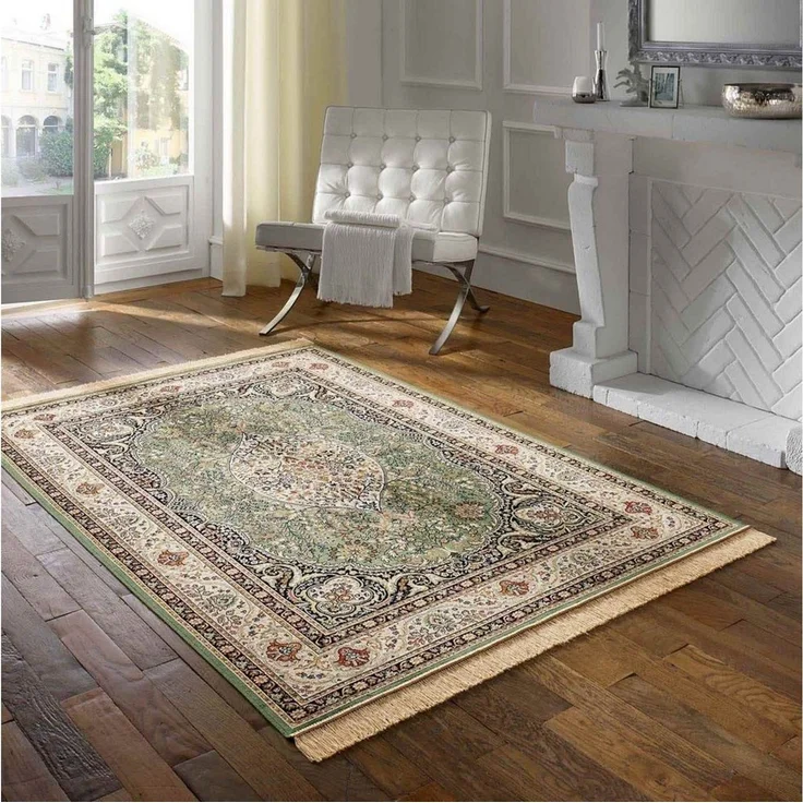 TaraCarpet Teppich Palazzo Royal Lilian, rechteckig, Höhe: 6 mm, Lilian Seiden Optik rot Wohnzimmer Schlafzimmer Esszimmer 135x195 – Bild 5
