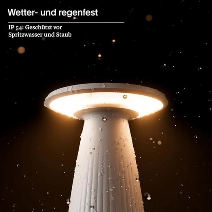 SIGOR LED Tischleuchte Akku-Tischleuchte, Dimmbar, LED fest integriert, Warmweiß – Bild 7