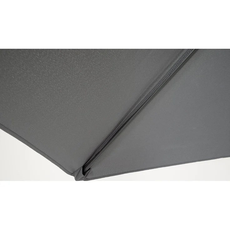 Sonnenschirm Kalife aus Aluminium, neigbar und winddicht, rund, dunkelgrau, Ø 270 cm – Bild 4