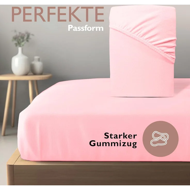 leevitex® Spannbettlaken für kalte Nächte – angenehm weich, passgenau, farbstark & pflegeleicht, Gummizug: Rundum – Bild 5