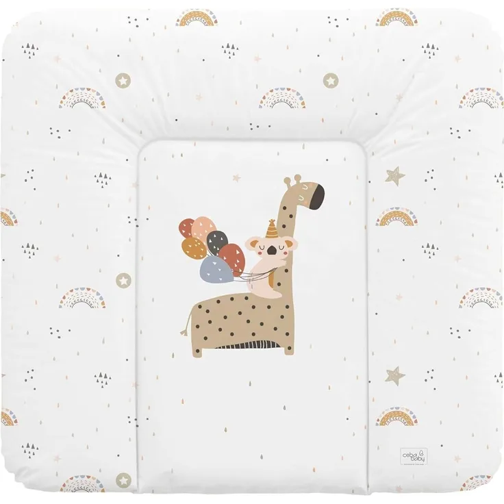 CEBA BABY Wickelauflage Weiche Baby Wickelunterlage 75 x 72 cm / 85 cm x 75 cm, Wickeltischauflage für Baby - abwaschbar - wasserdicht - Made in EU