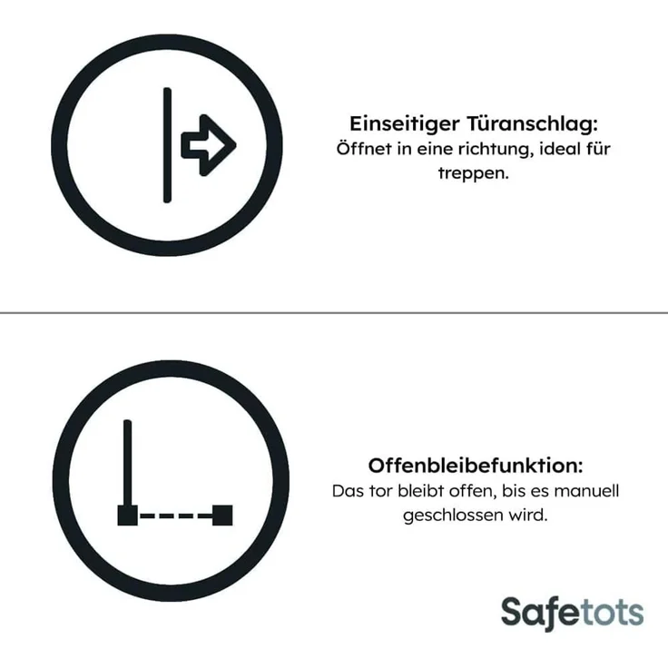 Bettacare Haustier-Tor mit Cat Flap effektive Barriere für Haustiere, Weiß, 75cm - 83cm – Bild 5