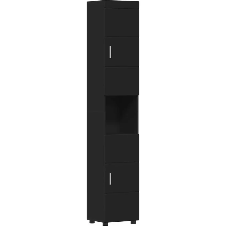 vidaXL Badezimmerschrank-Set TULUM Schwarz 37 x 31,5 x 203 cm 880352 – Bild 2