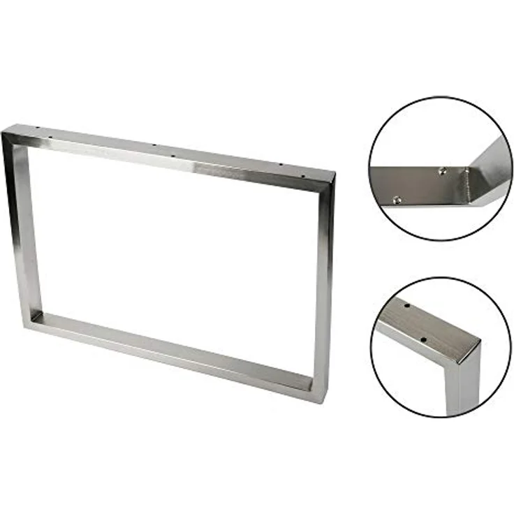 Montixx® 2X (1 Paar) Quadrat Couchtisch & Tischkufen Bank Tischuntergestell B 60cm x H 40cm Edelsthal – Bild 5