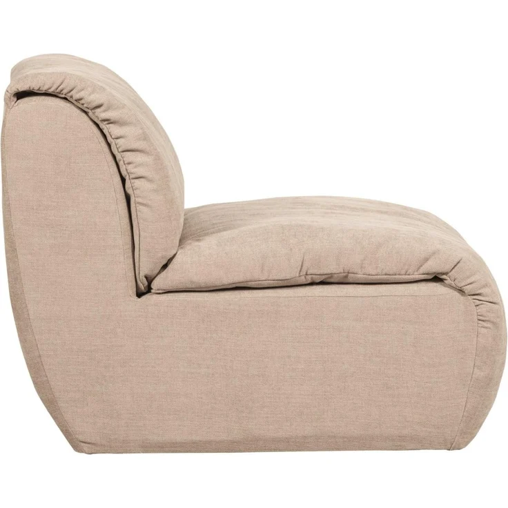 Sessel Baggy aus Chenille-Stoff, modernes Design, Sand, weich gepolstert, Teil der Baggy-Serie – Bild 4