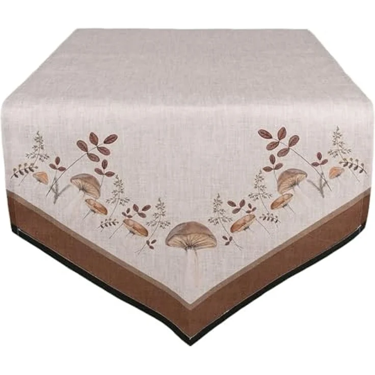 Clayre & Eef Tischläufer Little Fall Jewels (Set 1-tlg, 1-teilig), Tischläufer Tischdecke ca. 50x160cm Baumwolle – Bild 1