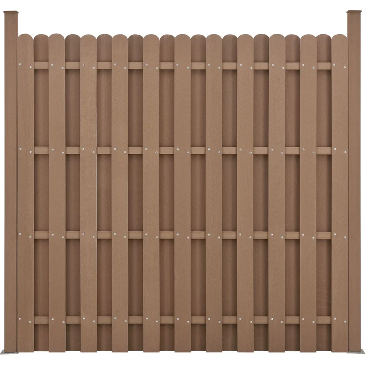 WPC Gartenzaun Langero 185x747 cm Braun neu. holz – Bild 3