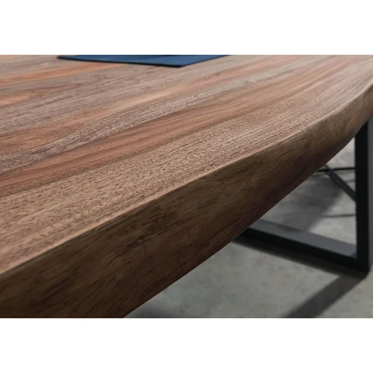 Baumtisch Sheesham 200 x 100 x 79 grau gebeizt / Mikado-Beine anthrazit matt FREEFORM 5 – Bild 2