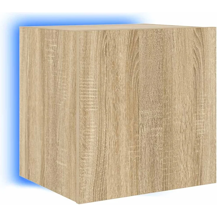 TV-Wandschrank, Fernsehschrank mit LED-Leuchten Sonoma-Eiche 40,5x35x40 cm – Bild 5