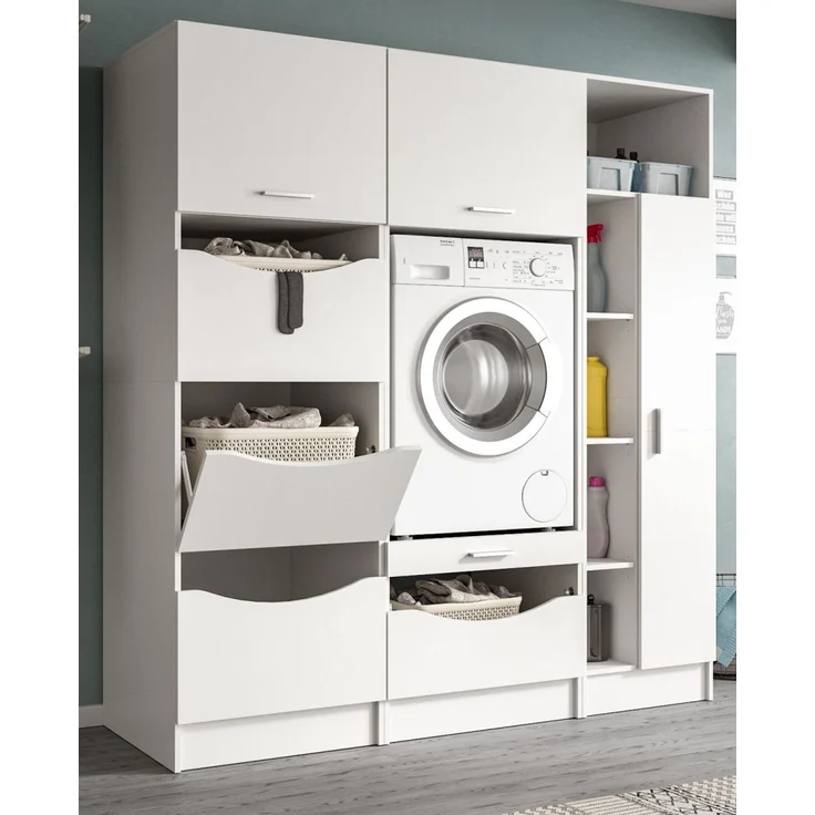 Waschmaschinenumbau Set Flexy in weiß 176 x 196 cm – Bild 5