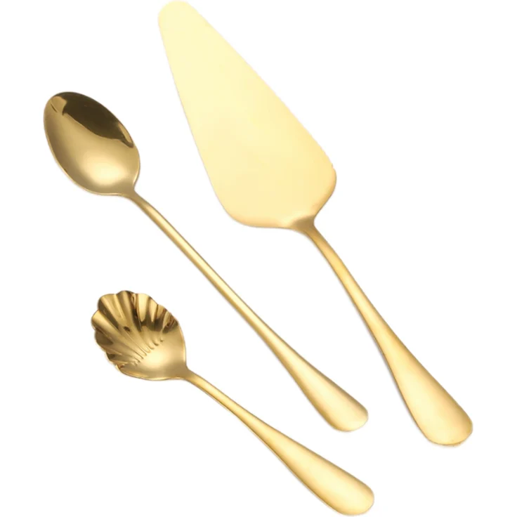 72 teiliges Besteck-Set für 12 Personen aus hochwertigem 18/10 Edelstahl in Gold – Bild 3