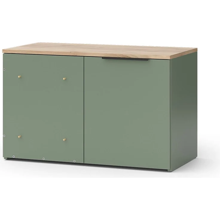Eckkommode Wido Grün 80 x 50 cm mit Tür Vicco – Bild 1