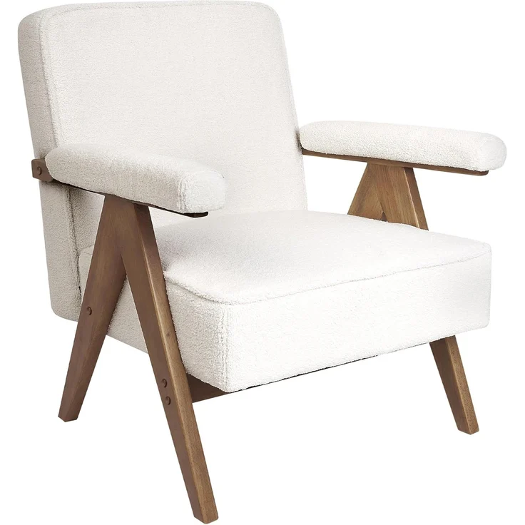 Sessel EVJE Bouclé Cremeweiß – Bild 4
