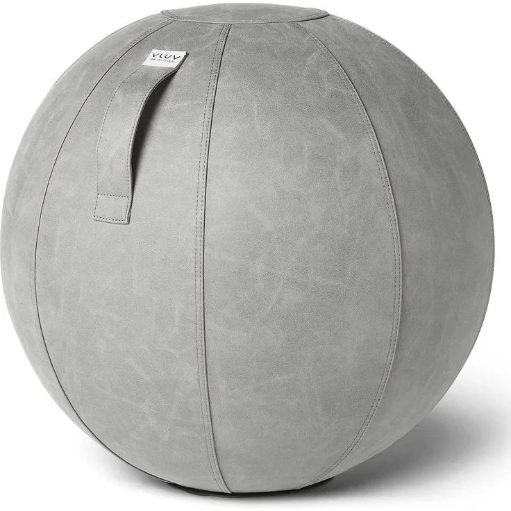 Vluv Vega Kunstleder-Sitzball Durchmesser 70-75 cm Cement / hellgrau