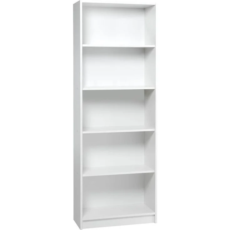 Home Collective Bücherregal Aktenregal Standregal Raumteiler mit 5 offenen Fächern aus MDF Holz, in weiß, Breite 60 cm – Bild 4