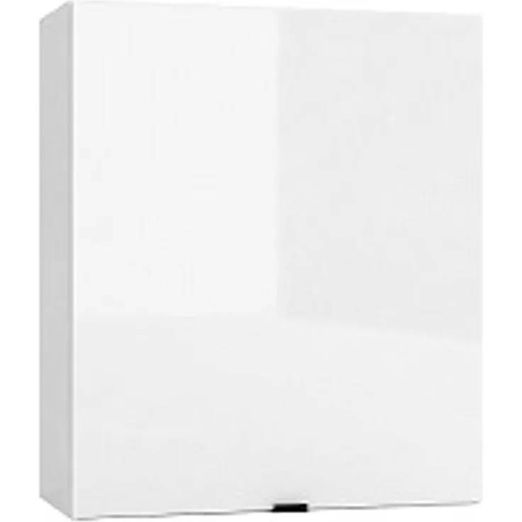 Alice W60 P/L Küchen-Hängeschrank mit Tür, 60 x 72 x 28,8 cm, Weiß Hochglanz/Weiß