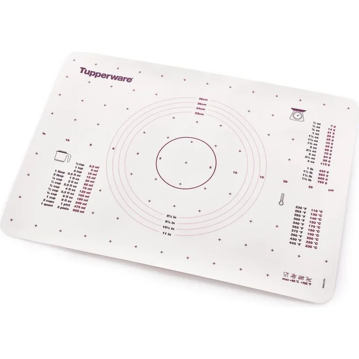 TUPPERWARE Backmatte Tupperware Teigunterlage lila, Rutschfeste Arbeitsunterlage