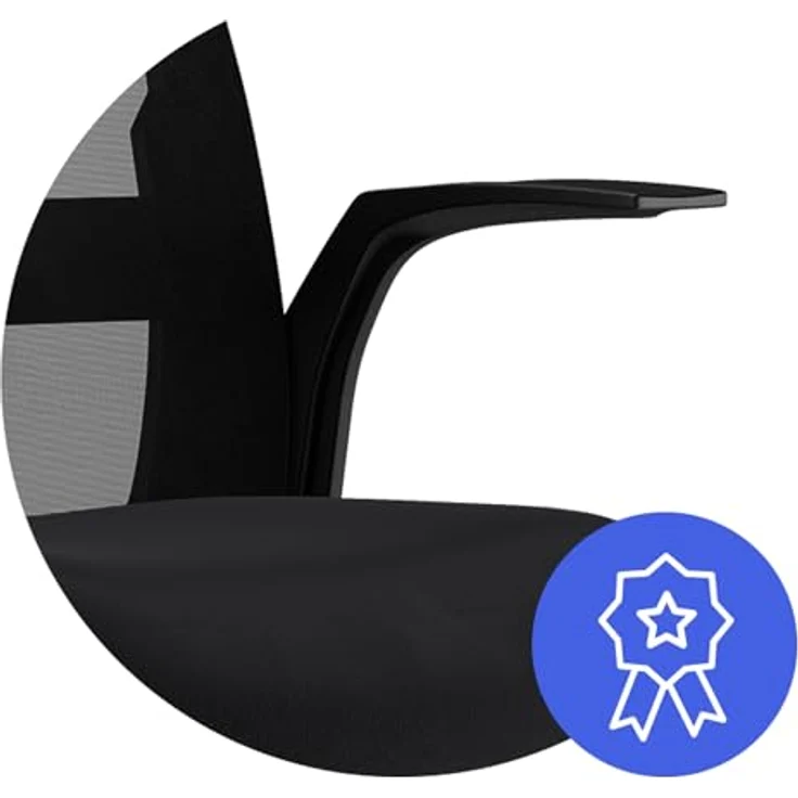 SENSE7 ergonomischer Bürostuhl Juno, Office Chair mit Wippfunktion, Armlehnen, Bürosessel mit atmungsaktiver Rückenlehne, Computerstuhl bis 130kg, Drehstuhl aus Mesh, Rückenschonend, schwarz – Bild 8