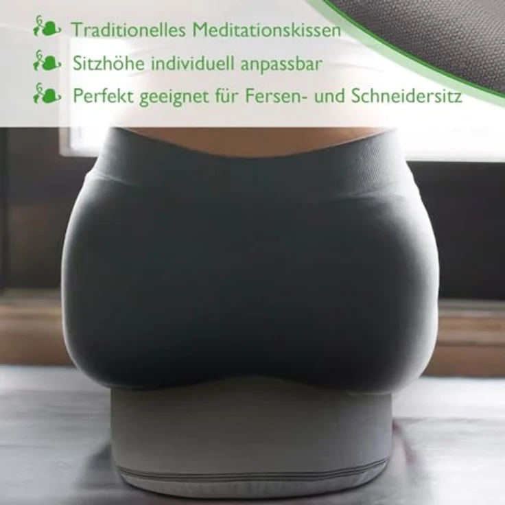 Amagohome Yogakissen Yogakissen Meditationskissen Augenkissen Sitzkissen rund ø31xH20cm Bez – Bild 4