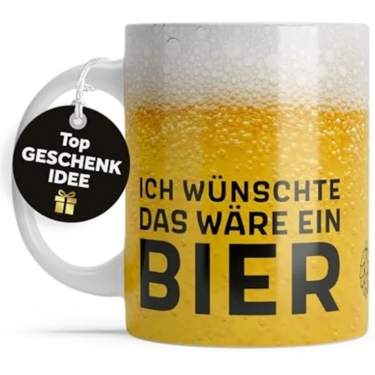 Amari Tasse AMARI® Bier Tasse "Ich wünschte das wäre ein Bier" - Geschenk Bier – Bild 1