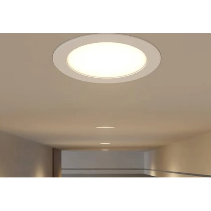 PRIOS LED Rida Badezimmerleuchte, 1-flammig, moderne Aluminium-Lampe in Weiß mit energiesparendem Leuchtmittel und Schalter – Bild 2