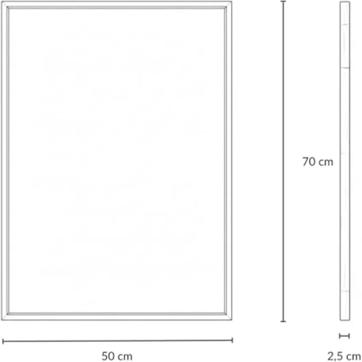 EDAXO Wandspiegel Dekorativer Wandspiegel VINKEL, 70 x 50 cm, Splitterschutzfolie – Bild 7