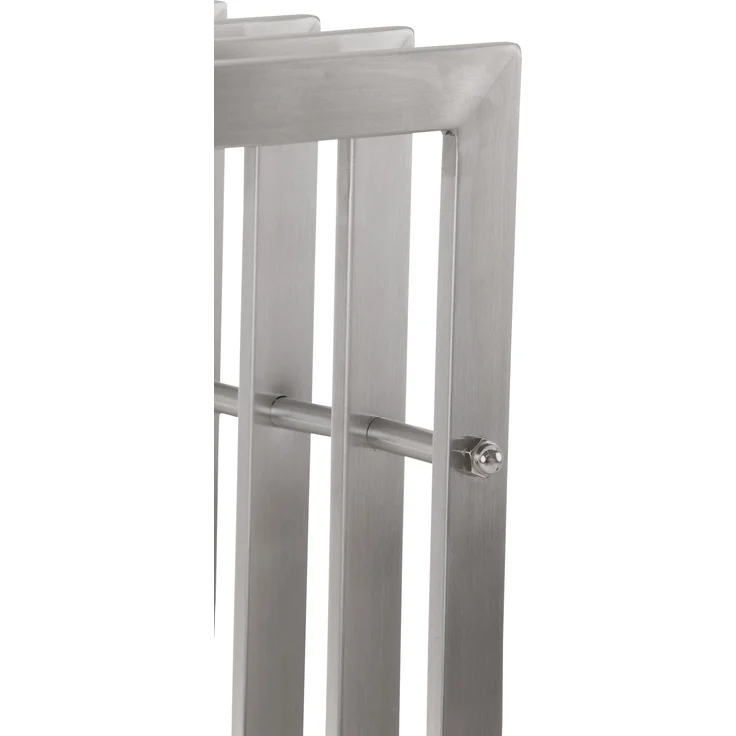 DELUKE® Kaminholzregal Metall PREMIUM - Innen und Aussen, Edelstahl Brennholzregal innen Kaminholzständer Kaminholzhalter Feuerholzregal Aussen Holz stapeln Terrasse, 40x50x100cm – Bild 6