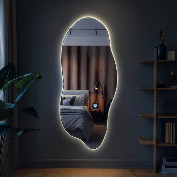 Tulup LED-Lichtspiegel Hochwertiger Neutraler LED-Dekorationsspiegel für Modernes Make-up – Bild 3